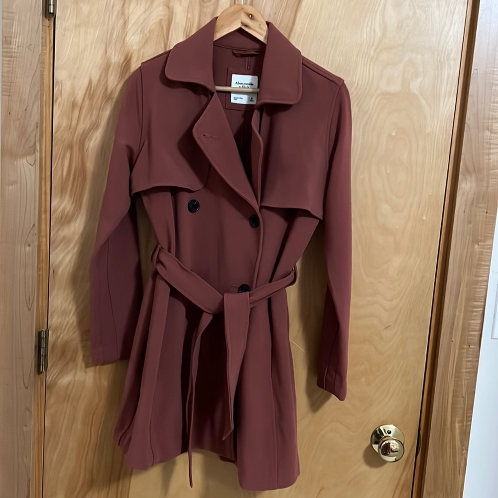 A&F Terracotta Trench Coat